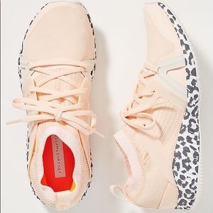 Adidas x Stella McCartney peach leopard sneakers size 5